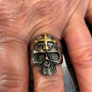 Biker skull ring free shipping